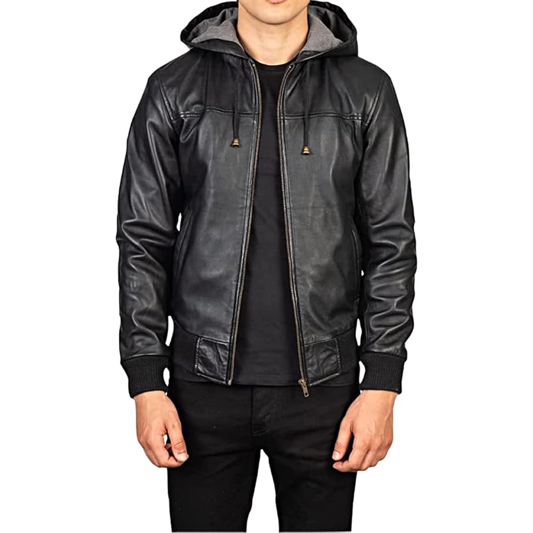 Biker Jacket in Premium Black Full-Grain Leather