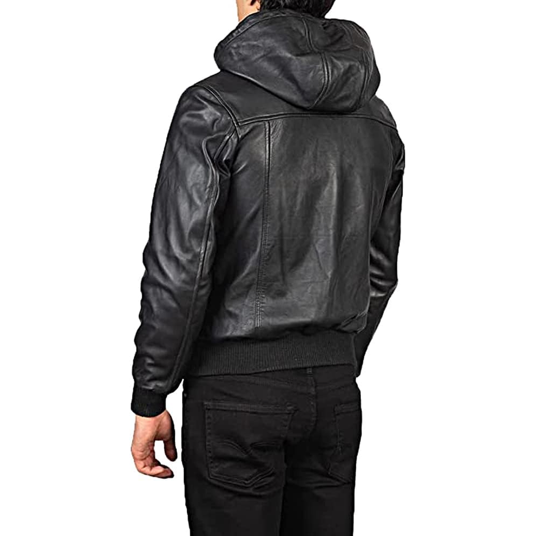 Biker Jacket in Premium Black Full-Grain Leather