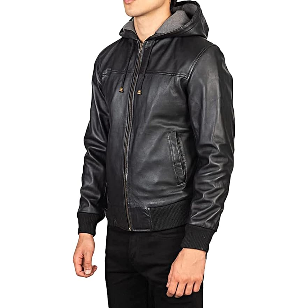 Biker Jacket in Premium Black Full-Grain Leather