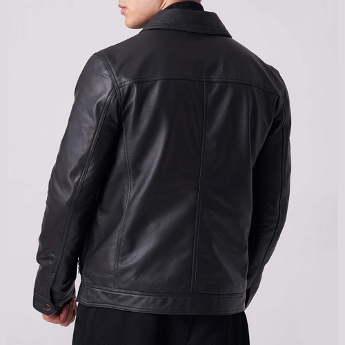 Heritage Biker Jacket - 100% Premium Black Leather